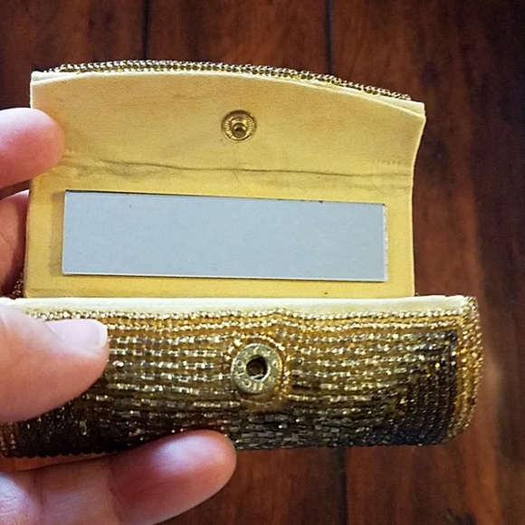 Fully beaded vintage coin purse and lipstick case - Picture 3 of 3